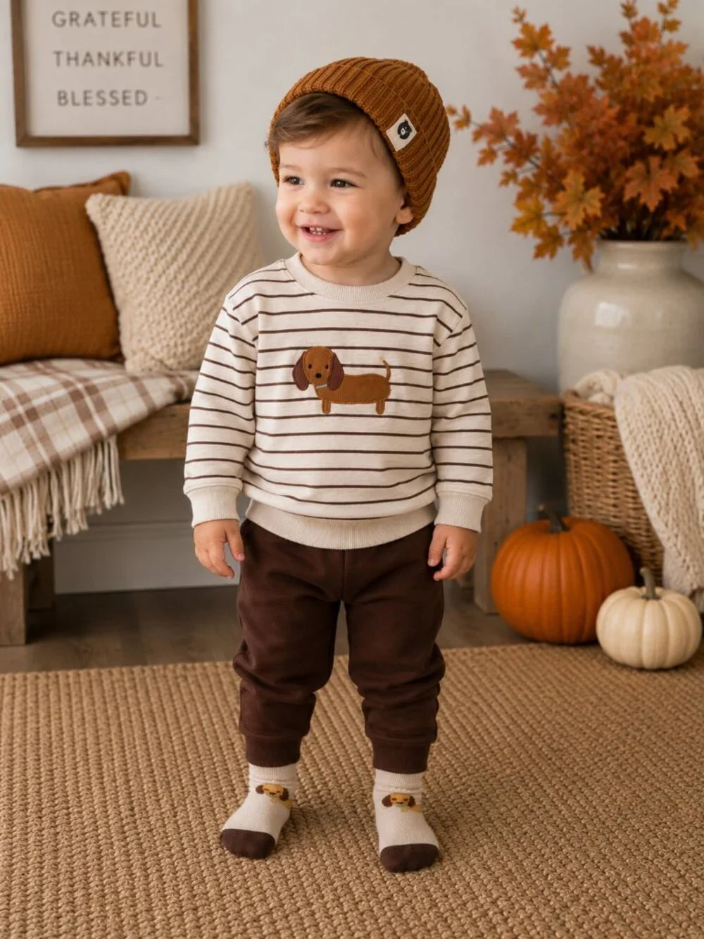 NWT Rabbit & Bear Toddler Boy 4 Piece Outfit Set Size 24 Months Dog Shirt Pants